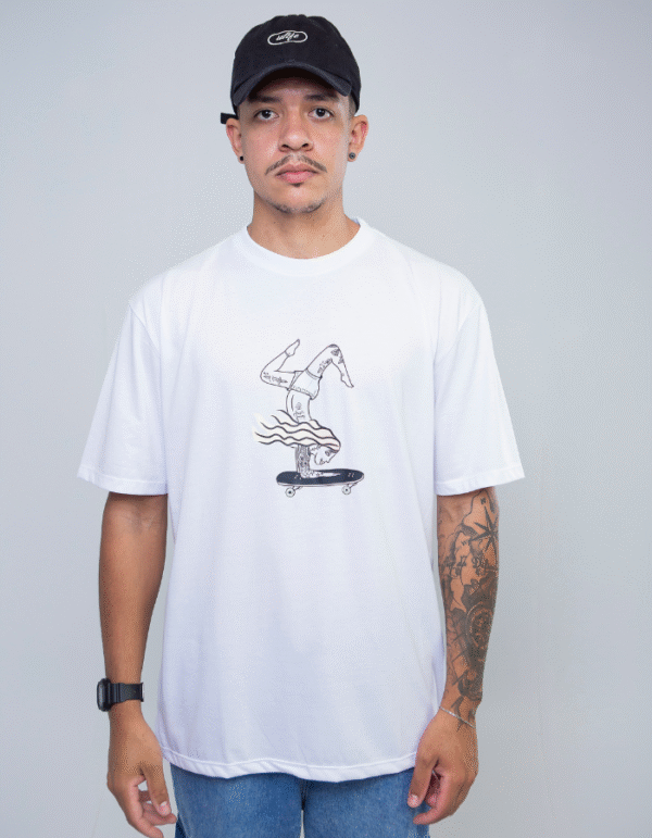 CAMISETA ULIFE BRANCA  - SKATEBOARDING - Imagem 2