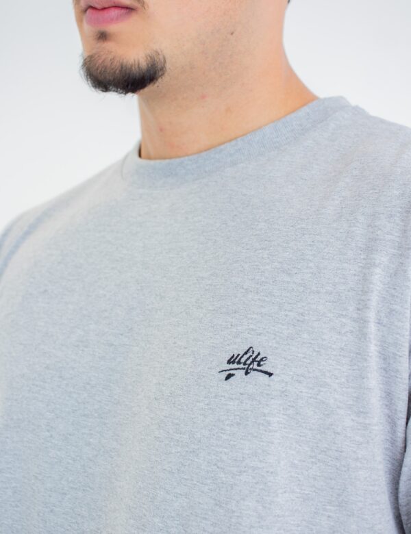 CAMISETA ULIFE CINZA– LOGO BORDADA - Imagem 3